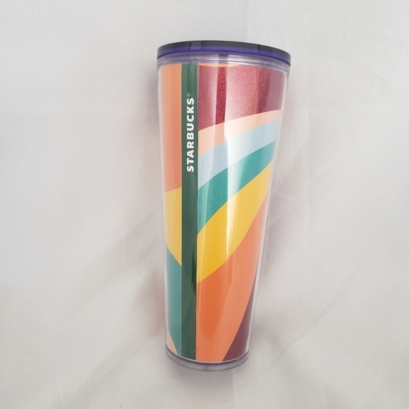 Starbucks Venti Tumbler Pride Siren 2020 Cold Cup Rainbow Wave Collectible - Picture 4 of 9